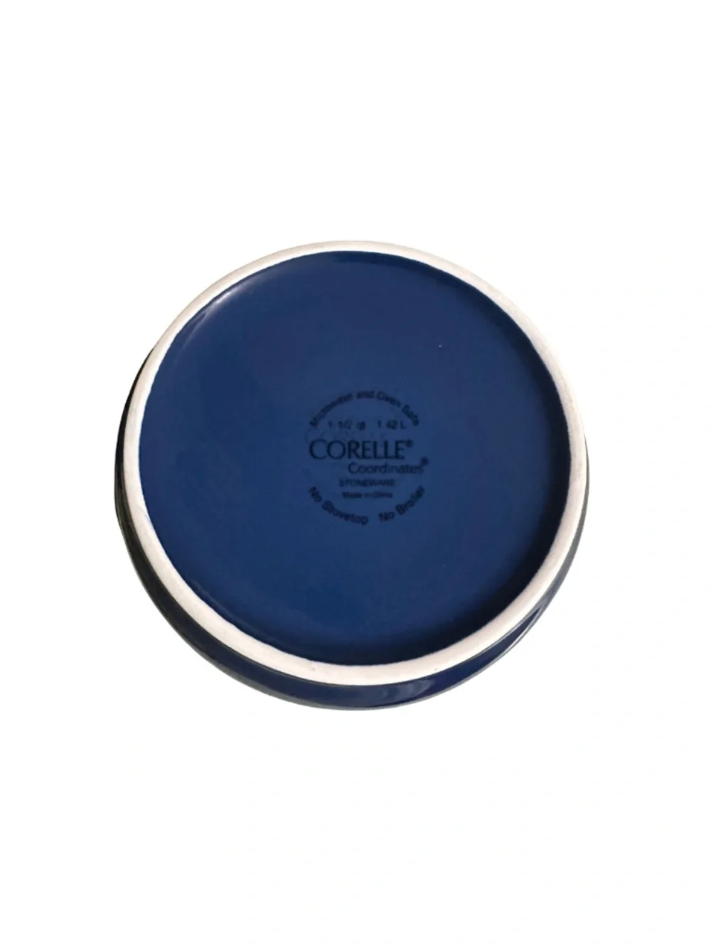 Corelle Coordinates Cobalt Blue 1.5 Qt Covered Stoneware Casserole Dish w/Lid